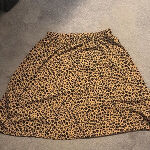 Ava & Viv Animal Print A-Line Skirt
